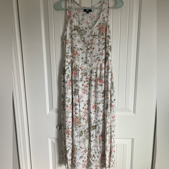 Frye Ladies Button Front Midi Dress Size Small  Floral Cottgecore Fairy - Picture 1 of 10